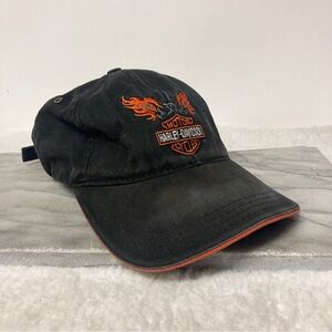 Harley-Davidson Baseball Cap Black Orange